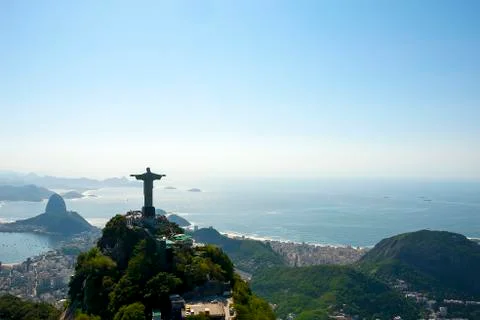 Dramatic aerial view of rio de janeiro Stock Photos