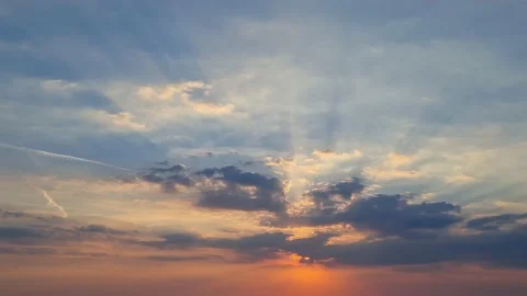 Dramatic and Beautiful Clouds and Sky over Great Britain of England UK Video stock 205418532