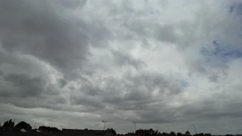 Dramatic and Beautiful Clouds and Sky over Great Britain of England UK Stock Footage 221149384