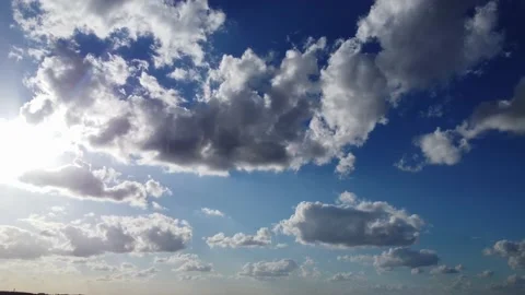 Dramatic and Beautiful Clouds and Sky over Great Britain of England UK Video stock 221150110