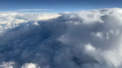 Dramatic and beautiful clouds from a plane. Stock Footage 228902304