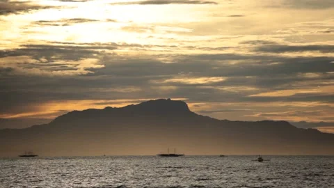 Dramatic and Beautiful Sunrise or Sunset at the Sea and River. Stock Footage 209814320