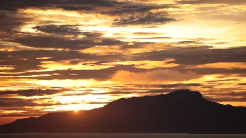 Dramatic and Beautiful Sunrise or Sunset at the Sea and River. Stock Footage 209816869