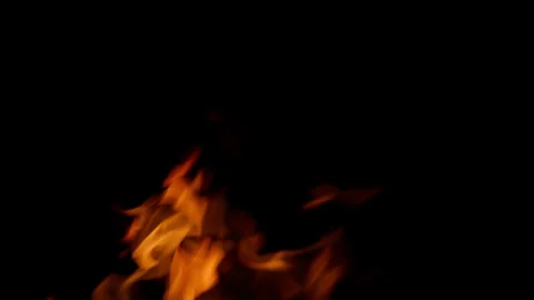 Dramatic and Captivating Flames Flickering in the Enveloping Darkness Fire Motio Stock Footage 311815138