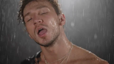 Dramatic and captivating Water Movement Photography featuring a Male   Stock Footage 313633542