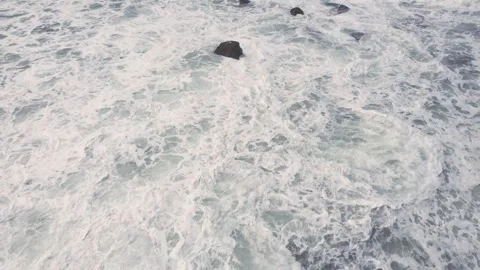 A dramatic and cinematic video of a rough ocean, Stormy Weather Stock Footage 316847070