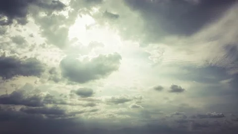 Dramatic and cloudy clouds floating in the sky, timelapse, 4k Stock Footage 132664252