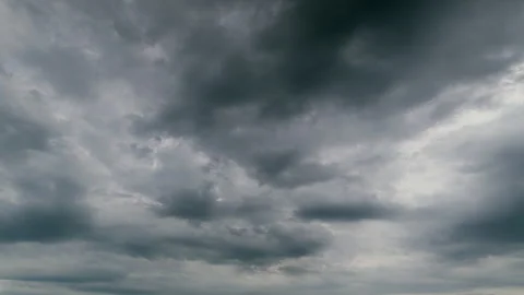 A Dramatic and Cloudy Sky That Evokes a Deeply Ominous and Gloomy Atmosphere Loo Stock Footage 308696046