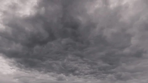 A Dramatic and Dark Cloudy Sky is Seen Right Before the Storm Approaches, Forebo Stock Footage 309412113