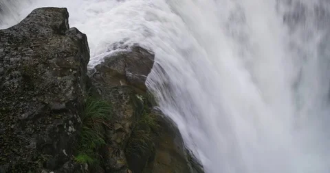 Dramatic and impressive Shifen Waterfall in the north of Taiwan, ROC. Stock Footage 120227321