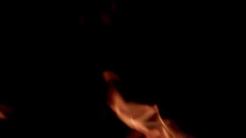 Dramatic and mesmerizing Flames along with Smoke on a rich Black Background that 写真素材