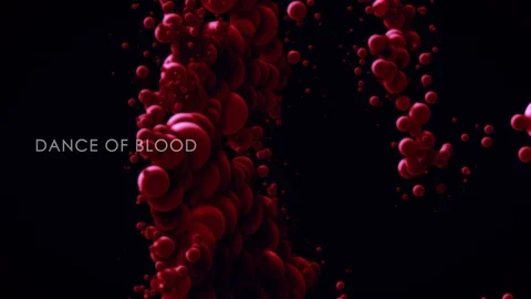 Dramatic animation red bubbles blood Stock Footage 97478499