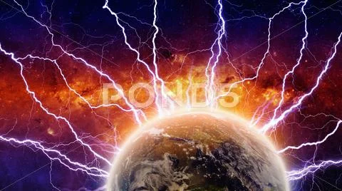 Dramatic apocalyptic background Stock Illustration