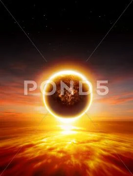 Dramatic apocalyptic background Stock Illustration