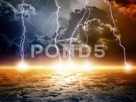 Dramatic apocalyptic background Stock Illustrationen