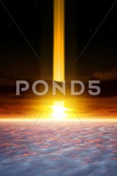 Dramatic apocalyptic background Stock Illustration
