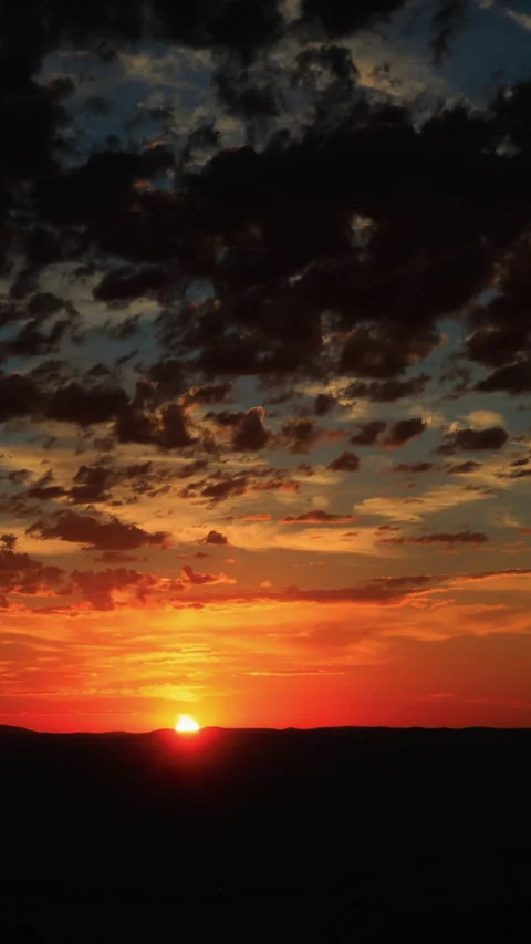 Dramatic Arizona Desert Sunrise Vertical Timelapse Stock Footage 336625526