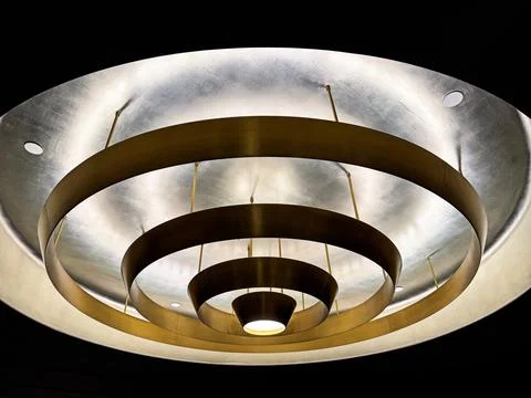 Dramatic Art Deco Lighting Fixture Foto stock