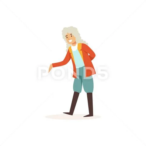 Dramatic artist in stage outfit Stock Illustration