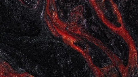 Dramatic artistic background video of movement lava . Footage with liquid Vidéo 228035160