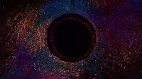 Dramatic artistic background video of movement black hole in outer space Stock Footage 228900233