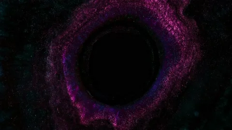 Dramatic artistic background video of movement black hole in outer space Stock Footage 228900657