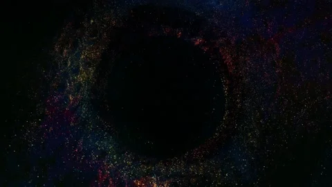 Dramatic artistic background video of movement black hole in outer space Stock Footage 230023554