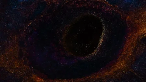 Dramatic artistic background video of movement black hole in outer space Stock Footage 230733614