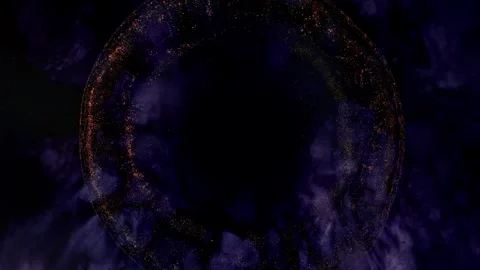 Dramatic artistic background video of movement black hole in outer space Stock Footage 243494541