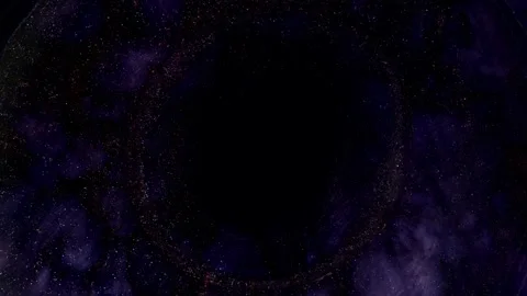 Dramatic artistic background video of movement black hole in outer space Stock Footage 260136030