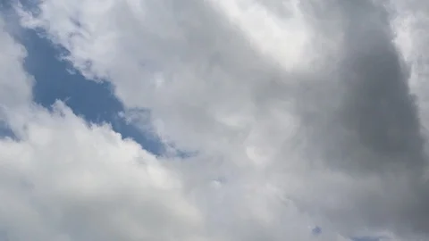 Dramatic atmosphere  4K Time-lapse footage  of blue sky and storm clouds. Stock Footage 96414561