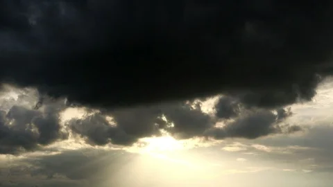Dramatic atmosphere  footage time lapse of beautiful twilight sky and clouds. Stock Footage 92480302