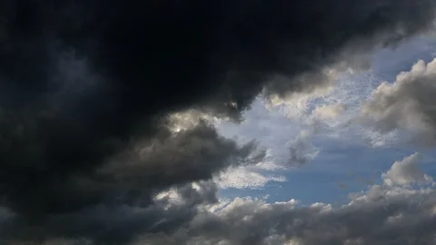 Dramatic atmosphere footage timelapse  of twilight sky and clouds. Stock Footage 92347371