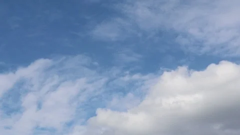 Dramatic atmosphere panorama 4K Time-lapse footage  clip of blue sky and clouds. Stock Footage 94888842