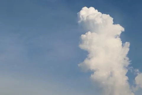 Dramatic atmosphere panorama view of beautiful clouds  on summer blue sky. Stock Photos