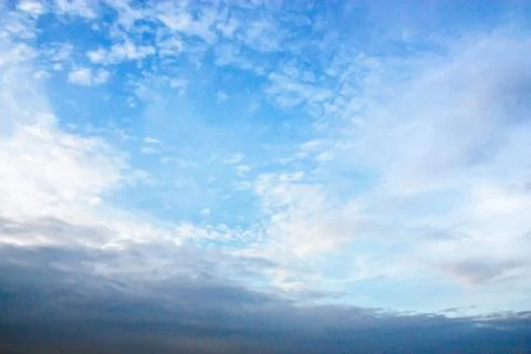 Dramatic atmosphere panorama view beautiful morning  blue sky and clouds. Stock Photos