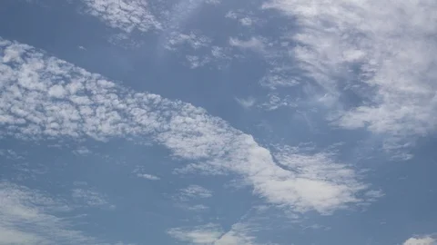 Dramatic atmosphere panorama view Time-lapse clip of blue sky and clouds. Stock Footage 92347839