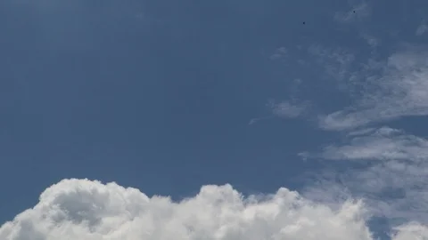 Dramatic atmosphere panorama view  Time-lapse footage  of blue sky and clouds. Stock Footage 92348220