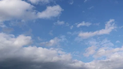 Dramatic atmosphere panorama view  Time-lapse footage  of blue sky and clouds. Stock Footage 95458873
