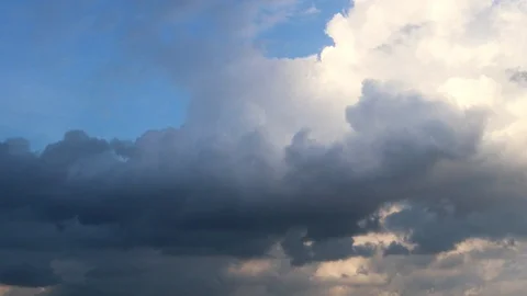 Dramatic atmosphere Time lapse footage  of beautiful sunset sky and clouds. Stock Footage 95458932