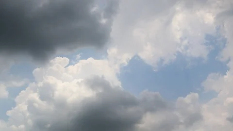 Dramatic atmosphere video  timelapse  4k of beautiful blue sky and clouds. Stock Footage 94511802