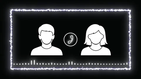 Dramatic Audio Spectrum Sound Waves for Voice Recording with Phone Icons, 4K Vidéo 337959059