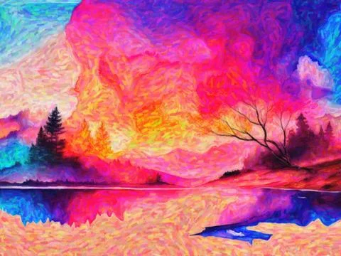 Dramatic Autumn Stock-Illustration