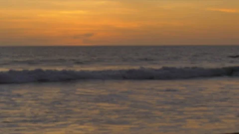 Dramatic background plate of the ocean waves at sunrise or sunset Video stock 91311700