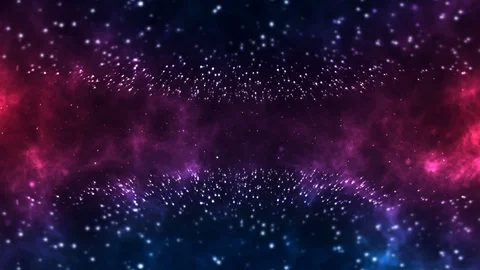 Dramatic background of star formation with rays of light on a blue purple smo Stock Footage 129041840