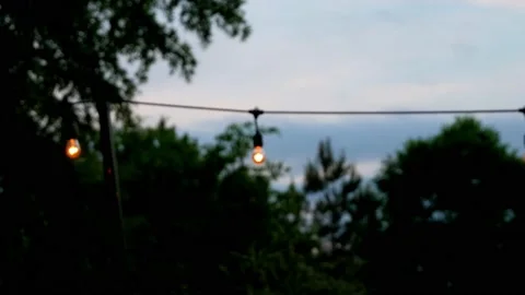 Dramatic Backyard Lights Stock Footage 239772956