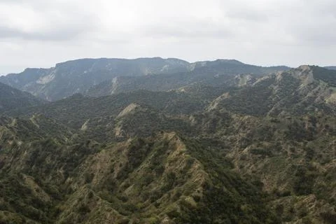 Dramatic badland formations and rugged canyons dominate the landscape of Va.. Fotos Stock