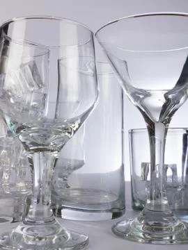 Dramatic Bar Glassware Stock Photos