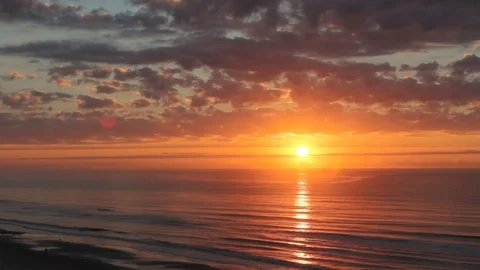 Dramatic beach sunrise Stock Footage 71663622