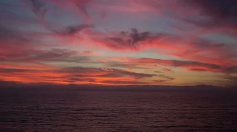 Dramatic Beach Sunset Time Lapse Video Stock Footage 37132619